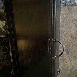 Brown Leather Ottoman With Interchangeable Top