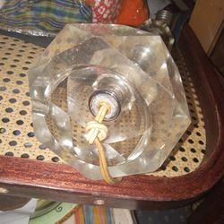Vintage Lead CRYSTAL BEDSIDE LAMPS