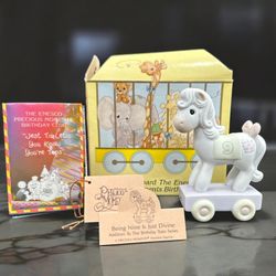 Enesco 1991 Precious Moments Birthday Train Pony Being 9 Is Just Devine 521833