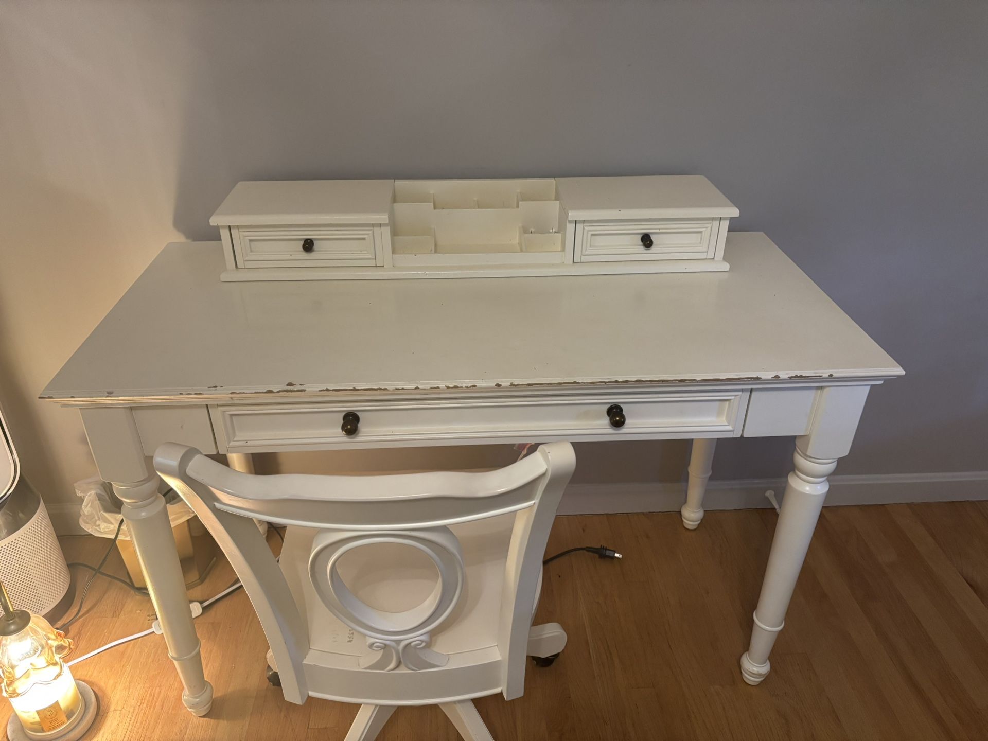 pottery barn desk + chair set