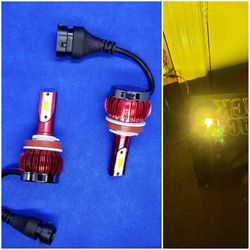 H8 h9 h11 led bulbs 3000k yellow brand new!!