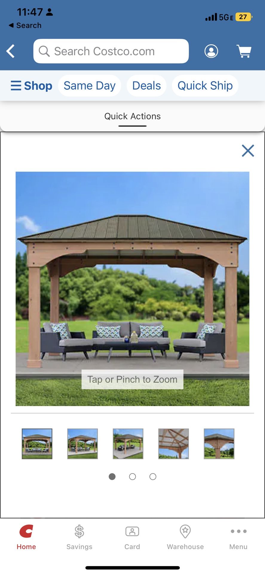 Costco Yardistry 12' x 14' Grand Gazebo with Aluminum Roof Costco for