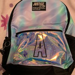 Justice Backpack With The Letter A