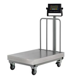 NTEP 18" x 24" Bench Scale with Wheels and Backrail 500 lb x 0.1 lb Capacity