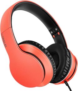 LORELEI X6 Stereo Bass Headphones - Wired Over-Ear with Mic (Vitality Orange)