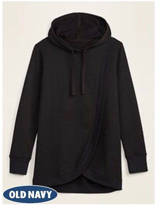 Old Navy Maternity Vintage Cross-Front Nursing Tunic Hoodie. Size XS. Brand New