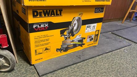 DEWALT Chop Saw DCS781X1 60V Lithium-Ion 12 in. Cordless Sliding Miter Saw Kit with 9.0Ah Battery Pack