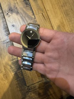 Movado Sapphire Silver
