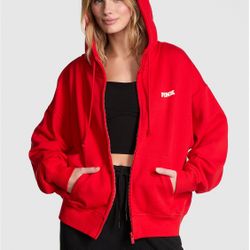 Brand New - Victoria's Secret Pink Full Zip Hoody -size M