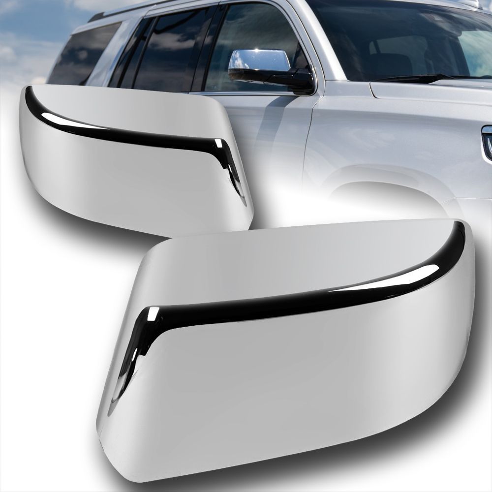 For 2015-2020 Chevy Tahoe Suburban GMC Yukon Mirror Chrome Top Half Mirror Cover -(2-MC-1747