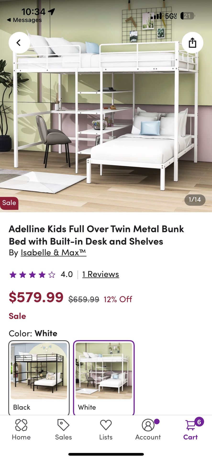 Kids Full Bed Over Twin BunkBed With Build In Desk And Shelves