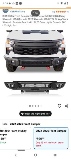 IRONBISON Front Bumper, Rough Country Tow Hooks, Detroit Axle Rear Rotors, Detroit Axle Rear Brake Pads and Wire