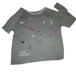 Joie Eloisa Women’s  B Bon Voyage Sweater embroidered Size Medium