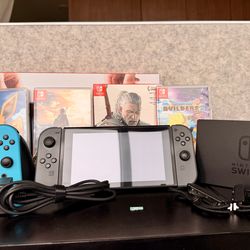 Unpatched Nintendo Switch V1 Bundle - 512GB SD Card + 4 Top Games