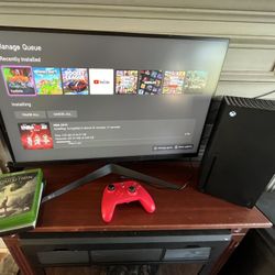 Bundle Xbox series x with monitor 160fncs  /controller & games