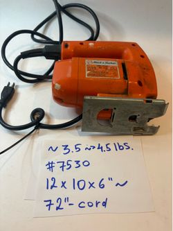 Vintage Black & Decker Value-Plus 2-Speed Jigsaw Model 7530 Type 2 |Tested,