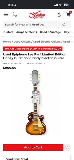 Epiphone les paul limited edition