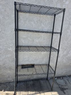 Black Metal Wire 5-Tier Shelving Unit - Adjustable Storage Rack