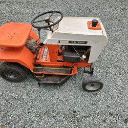 Antique Mower Runs An Cuts 