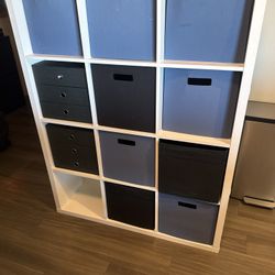 Ikea Storage Shelves With Storage Bins 