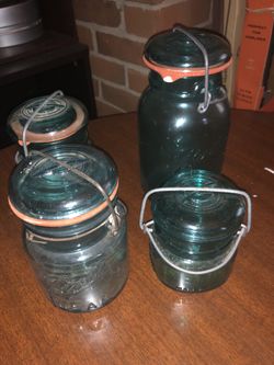 Ball glass canisters set of 4