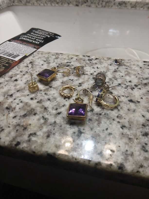 Silver 925 Ear Rings Lot 