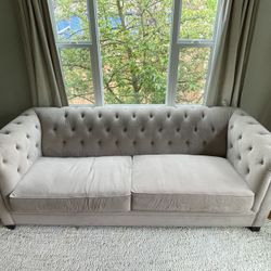 Chesterfield Taupe Couch 