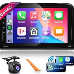 Volkswagen Jetta 2013 2014 2015 2016 2017, Wireless CarPlay/Android Auto 9 Inch HD Touch Screen Android 13 GPS WiFi Bluetooth FM/RDS EQ HD Camera