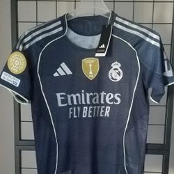 Adidas Mens 25/26 Real Madrid Away Jersey Authentic Size Large No Trade 