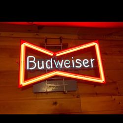 1960s Budweiser Bowtie Neon Light