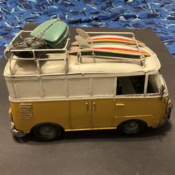 Vintage VW Volkswagen METAL Van Replica Surfboards Beach Decor Surf Culture