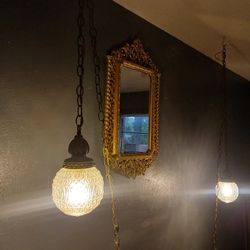 2 Vintage Swag Lights