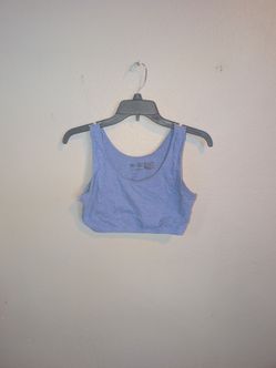 Fruit of the Loom Women's Blue Solid Racerback Wireless Pullover 3 Sports Bra L