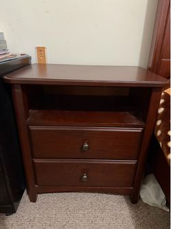 Wooden night stand with drawer