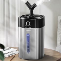 Feekaa Stainless Steel Humidifier 4L/1Gal Cool Mist Black