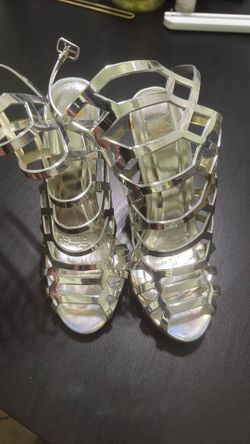 SHIEKH Silver Prom 2019 Size 6.5