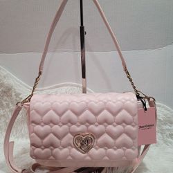 Juicy Couture Blush Pink Flawless Flap Crossbody Bag Brand New With Tags 