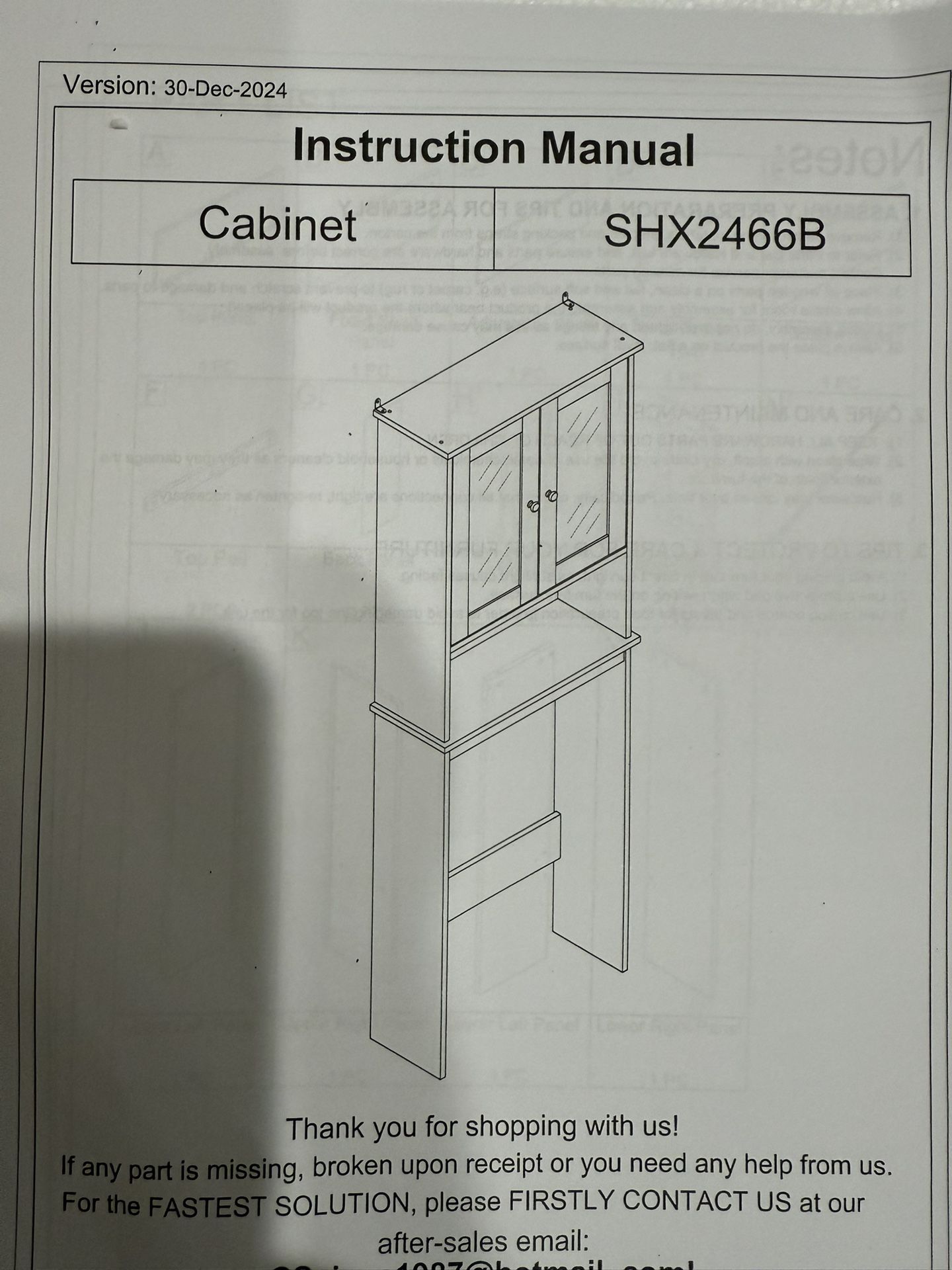 Over The Toilet Storage Cabinet