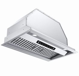 VIKIO 900 CFM Convertible Insert Range Hood Stainless Steel with Baffle Filters, LED and Gesture Control