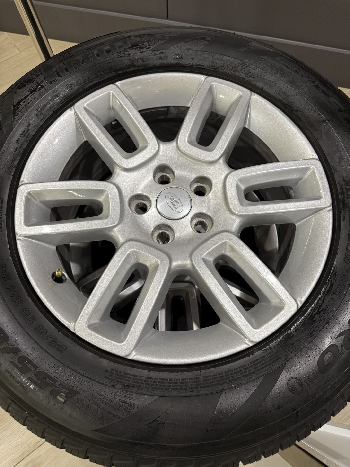 19 “ Ranger Rover  Defender Rims and Tires With Spear Tire 