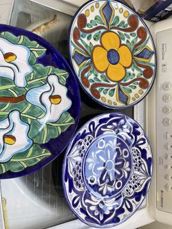 Colorful Mexican Decorative Ceramic Plates