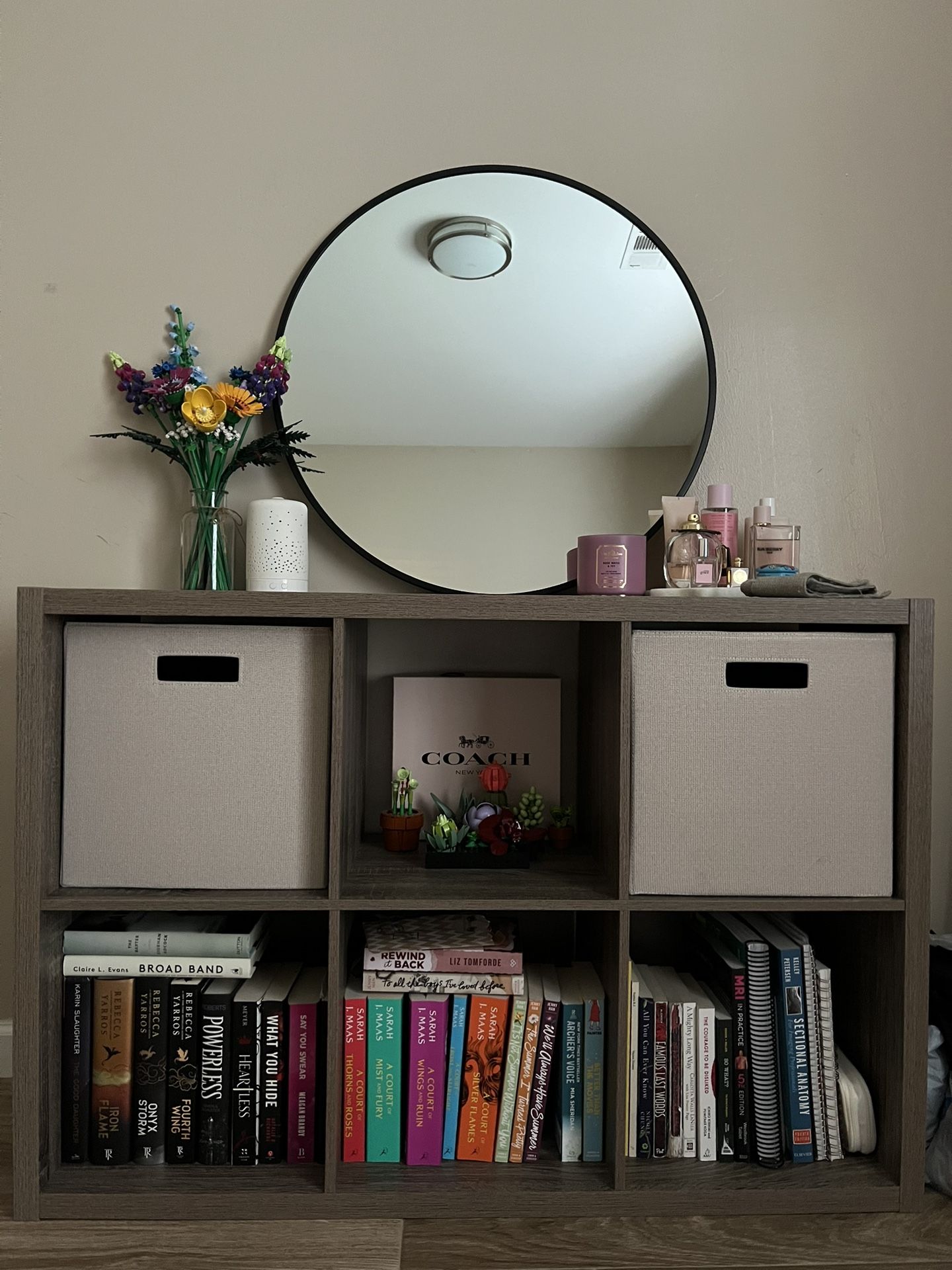 Book Shelf With Storage Bins