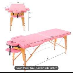 PINK PORTABLE TABLE SPA/LASH/MASSAGE/TATTOO BRAND NEW 