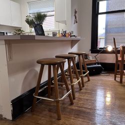 Wood Swivel Bar Stools