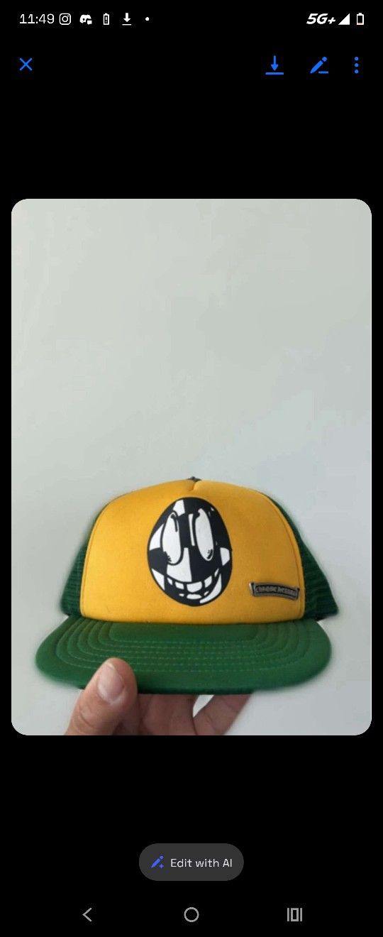 Casquette Trucker Chrome Hearts Matty Boy Sex Records - Modèle Vert Smiley, Taille M, Neuf Sans étiquette