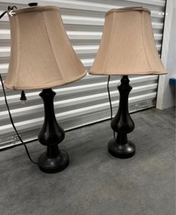 2 living room side table lamps