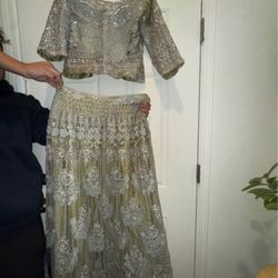 EID DRESS LEHENGA CHOLI GREEN 