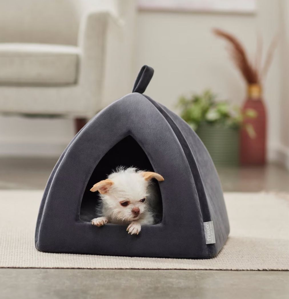 Frisco Tent Covered Cat & Dog Bed in Gray