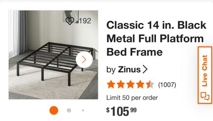Zinus Full Size Bed Frame $60