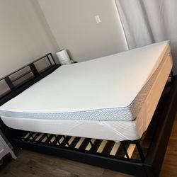 Full Size Bed Frame With LED lights 